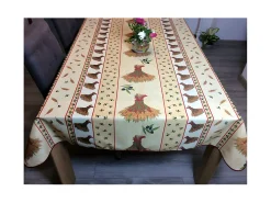 Promo Linge Mantelería^Mantel antimanchas provenzal ramo de trigo 180 x 180 cm Beige