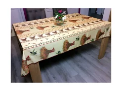 Promo Linge Mantelería^Mantel antimanchas provenzal ramo de trigo 180 x 180 cm Beige