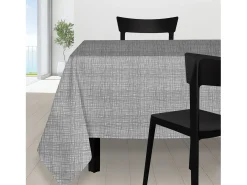 Mantel cuadrado antimanchas 180X180 cm GALAXY gris, By Soleil d'ocre