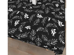 Clearance Soleil d'ocre Mantel cuadrado estampado antimanchas 180x180 cm NEPTUNE, por Negro