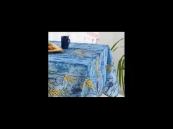 Outlet Promo Linge Mantel provenzal rectangular antimanchas poliéster glicina 150 x 240 cm Azul