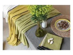 Winkler Mantelería^Mantel reciclado Grace Ámbar 140 x 140 cm Gris antracita