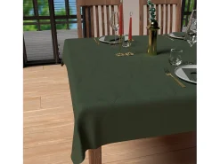 Mantel rectangular antimanchas 150x300 cm LUXURY verde, por Soleil d'Ocre