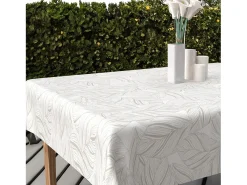 Hot Soleil d'ocre Mantel rectangular estampado antimanchas 140x200 cm VENUS, por Blanco