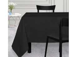 Mantel rectangular 150x300 VENICE negro, por Soleil d'Ocre