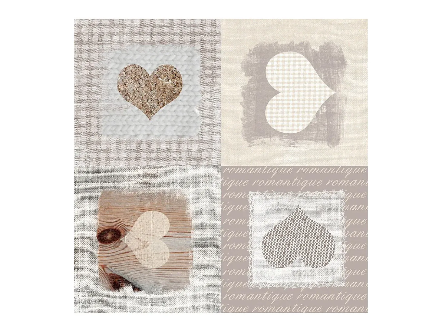 Mantel redondo de PVC "corazones"