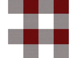 Mantel resinado antimanchas Cuadros Granate - 300x140 cm