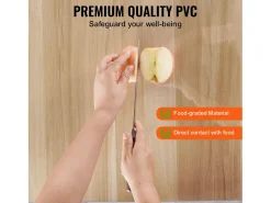 Discount Mantel SucceBuy Protector de Mesa en PVC 137 X 137 CM, Protector de Escritorio en Plástico 0.2CM de Grosor Transparente