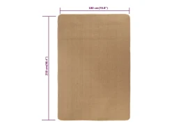 Marcel-Joseph Alfombra de yute con reverso de látex gris 180x250 cm