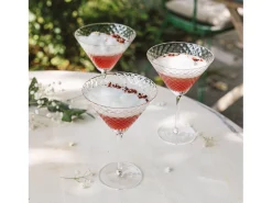 Vaso^Martini - Juego de 4 copas de 23 cl para cóctel y vino aromático, diseño elegante - Zafferano, fabricado en Italia Transparente