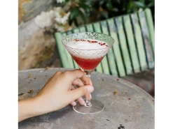 Vaso^Martini - Juego de 4 copas de 23 cl para cóctel y vino aromático, diseño elegante - Zafferano, fabricado en Italia Transparente