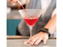 Vaso^Martini - Juego de 4 copas de 23 cl para cóctel y vino aromático, diseño elegante - Zafferano, fabricado en Italia Transparente