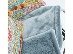Vivaraise Ropa De Casa^Maxi plaid de poliéster Michka 220 x 180 cm Azul