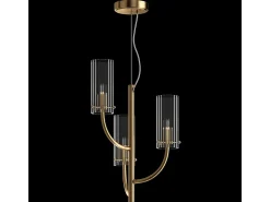 Maytoni Arco Lámpara de Techo Colgante Clásica 3 Luces Multi Brazo Latón G9
