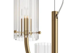 Maytoni Arco Lámpara de Techo Colgante Clásica 3 Luces Multi Brazo Latón G9