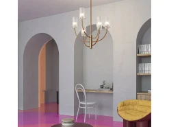 Maytoni Arco Lámpara de Techo Colgante Clásica 3 Luces Multi Brazo Latón G9