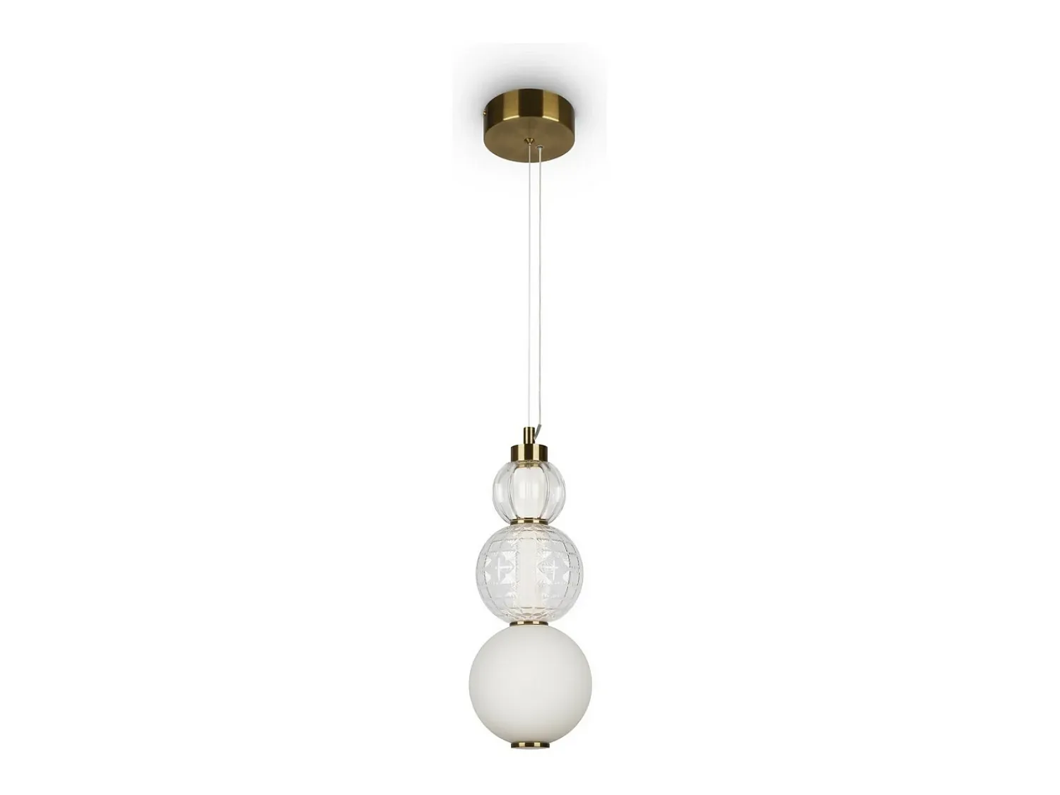 Outlet Maytoni Collar Moderna lámpara de techo colgante LED integrada dorada 3000K Dorado