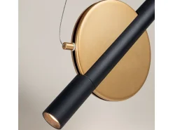 Online Maytoni Enigma Moderna lámpara de techo colgante LED integrada latón 3000K Camel
