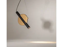 Online Maytoni Enigma Moderna lámpara de techo colgante LED integrada latón 3000K Camel