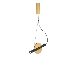 Online Maytoni Enigma Moderna lámpara de techo colgante LED integrada latón 3000K Camel