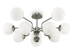 Best Maytoni Erich Lámpara de Techo Moderna Globo 10 Luces Níquel E14 Gris