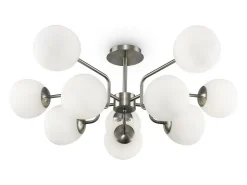 Best Maytoni Erich Lámpara de Techo Moderna Globo 10 Luces Níquel E14 Gris