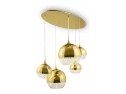 Hot Maytoni Fermi Moderna lámpara de techo colgante Fermi de 5 luces en racimo Dorado