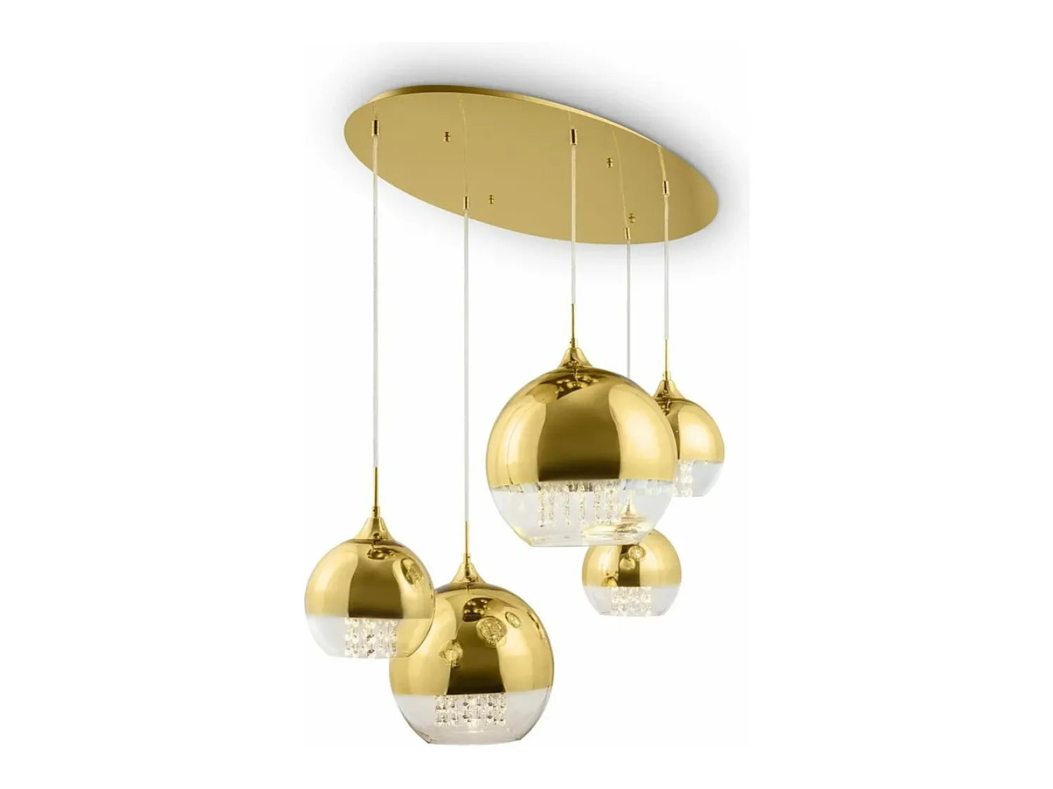 Hot Maytoni Fermi Moderna lámpara de techo colgante Fermi de 5 luces en racimo Dorado
