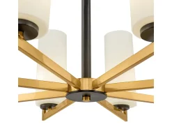 Discount Maytoni Fortano Moderna lámpara de araña de latón de 8 luces Fortano con pantalla de cristal Camel