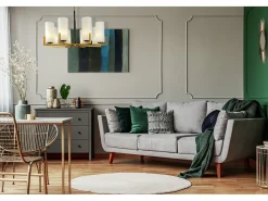 Discount Maytoni Fortano Moderna lámpara de araña de latón de 8 luces Fortano con pantalla de cristal Camel