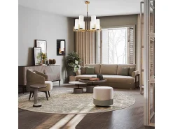 Maytoni Lámpara Suspendida^Fortano Moderna lámpara de araña de latón de 6 luces Fortano con pantalla de cristal Camel