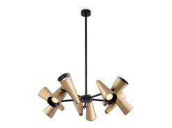 Maytoni Lámpara Suspendida^Giro Moderna lámpara de techo colgante de 10 luces con varios brazos, latón GU10 Camel