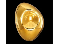 Maytoni Mabell Lámpara de pared moderna dorada, pantalla de cristal