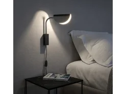 Discount Maytoni Mollis Lámpara de pared moderna negra, pantalla acrílica Negro