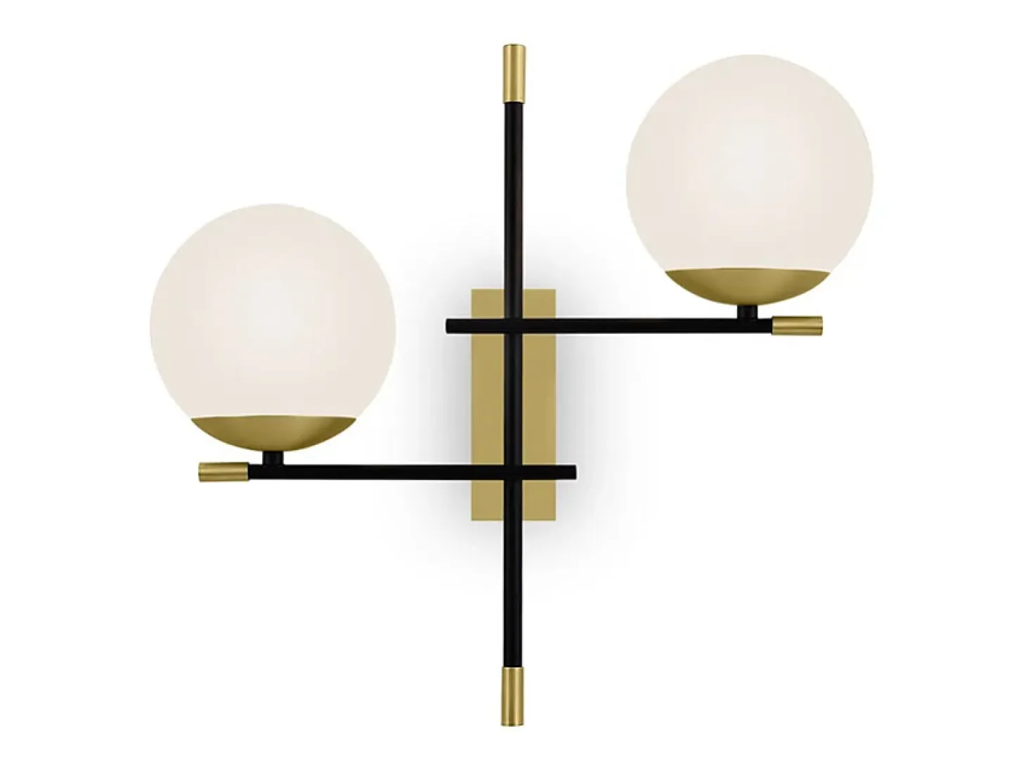 Maytoni Nostalgia Lámpara de pared Modern Nostalgia 2 Light Matt Gold Pantalla de vidrio