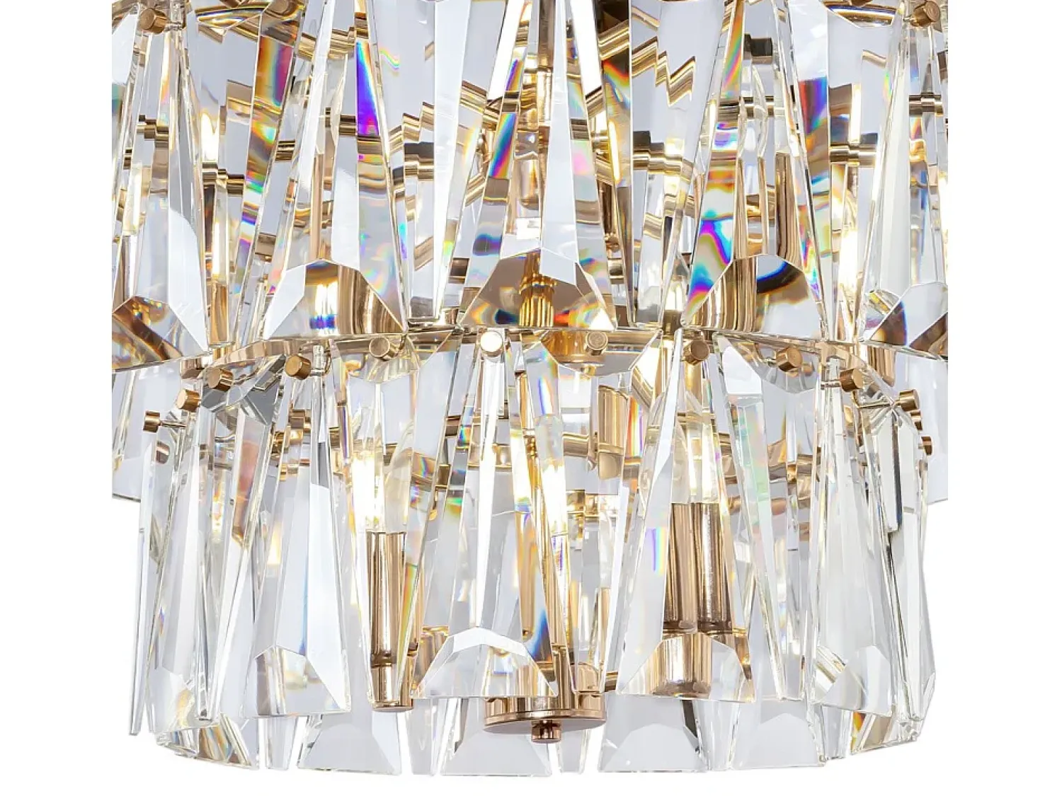 Maytoni Lámpara Suspendida^Puntes Moderna lámpara de techo colgante dorada Puntes de 3 niveles y 18 luces Dorado
