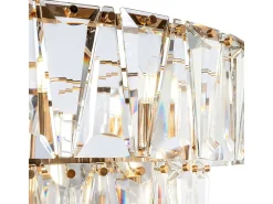 Maytoni Lámpara Suspendida^Puntes Moderna lámpara de techo colgante dorada Puntes de 3 niveles y 18 luces Dorado