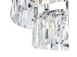 Maytoni Lámpara Suspendida^Puntes Moderna lámpara de techo colgante cromada Puntes de 2 niveles y 12 luces Gris