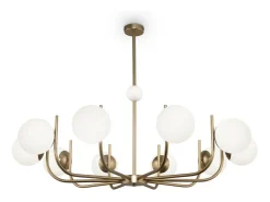 Sale Maytoni Rendez-Vous Modern - Rendez-vous Modern Rendez-vous Lámpara de Techo Colgante 10 Luces Latón Pantalla Cristal Camel
