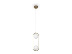 Maytoni Ring Plafón colgante globo moderno 2 luces latón G9