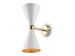 New Maytoni Vesper Moderna Vesper 2 luces blancas con aplique dorado Up Down Blanco