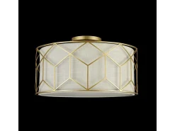 New Maytoni Messina Plafón Semi Empotrado Cilíndrico , 3 Luces, E27 Dorado