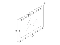 VCM Espejo^Muebles de baño gabinete alto Malira Blanco AL. 189 x AN. 30 x P. 30 cm Multicolor