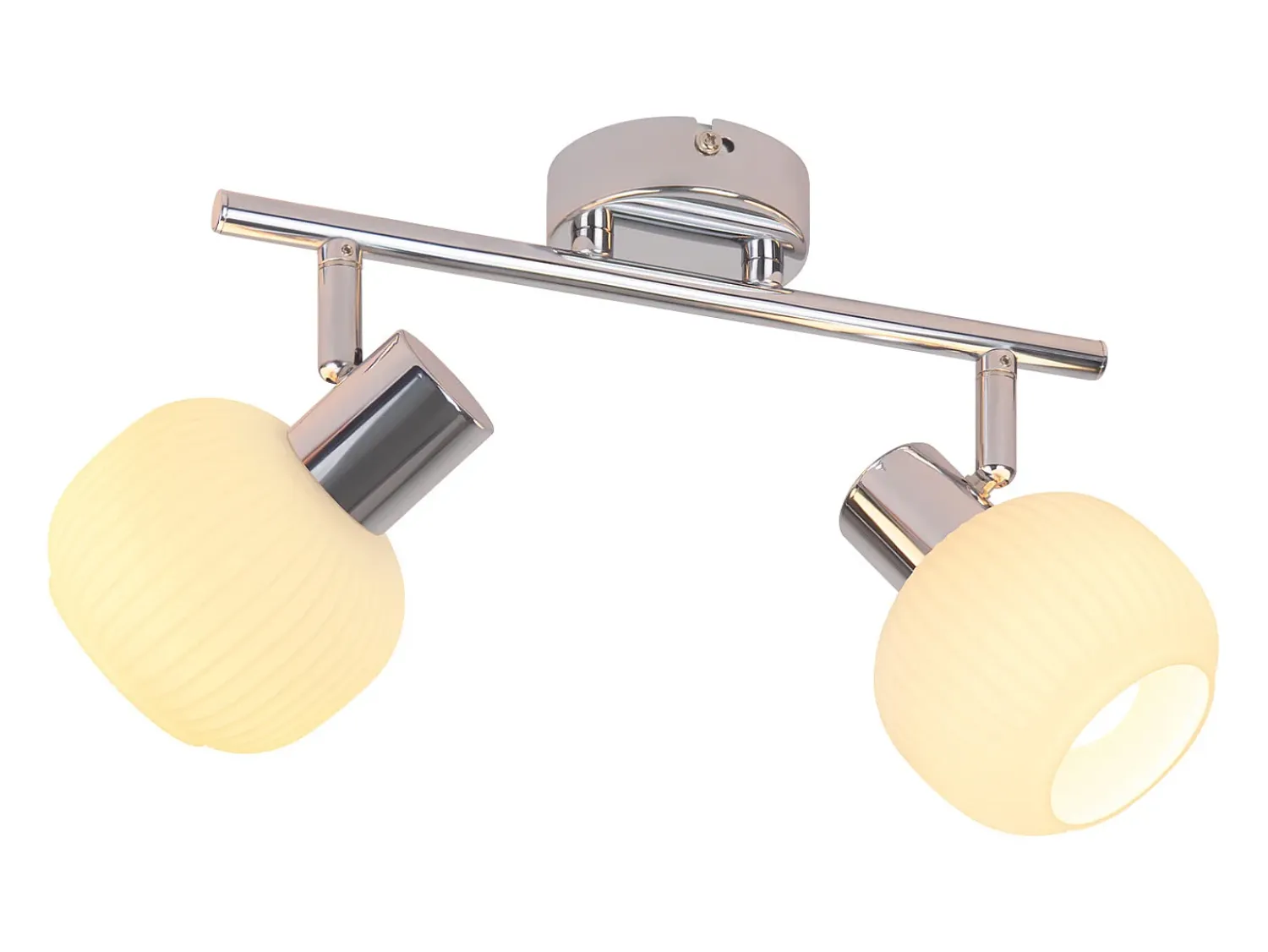 Best NETTLIFE 2 Foco de techo E14 para interiores, pantalla de cristal vintage, sin bombillas Blanco