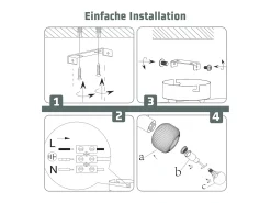 Best NETTLIFE 2 Foco de techo E14 para interiores, pantalla de cristal vintage, sin bombillas Blanco