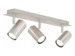 Online NETTLIFE 3 Focos de Techo GU10 de Níquel Giratorios 330° para Sala de Estar Dormitorio Oficina Foco de Pared Moderno Lámpara de Pasillo Plateado
