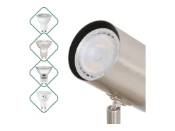 Online NETTLIFE 3 Focos de Techo GU10 de Níquel Giratorios 330° para Sala de Estar Dormitorio Oficina Foco de Pared Moderno Lámpara de Pasillo Plateado