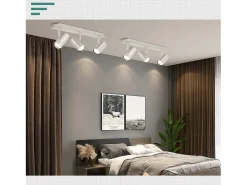 Online NETTLIFE 3 Focos de Techo GU10 de Níquel Giratorios 330° para Sala de Estar Dormitorio Oficina Foco de Pared Moderno Lámpara de Pasillo Plateado