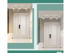 Online NETTLIFE 3 Focos de Techo GU10 de Níquel Giratorios 330° para Sala de Estar Dormitorio Oficina Foco de Pared Moderno Lámpara de Pasillo Plateado