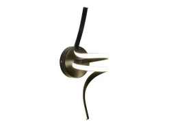 New NETTLIFE - Lámpara de pared LED para interiores, moderna, color , 7 W, luz blanca cálida de 3000 K Negro